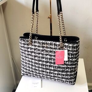 Kate Spade Natalia Tweed Black Multi Tote